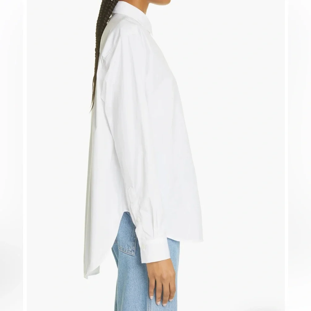 NWT TOTÊME Signature Organic Cotton Poplin Button-Up Shirt - Picture 3 of 14